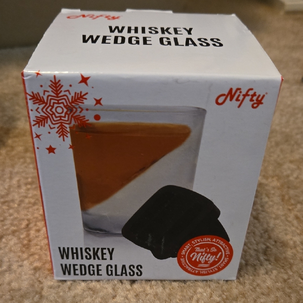 Whiskey Wedge Glass - Clear and Black